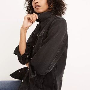 MADEWELL The Oversized Jean Jacket in Lunar Wash | S